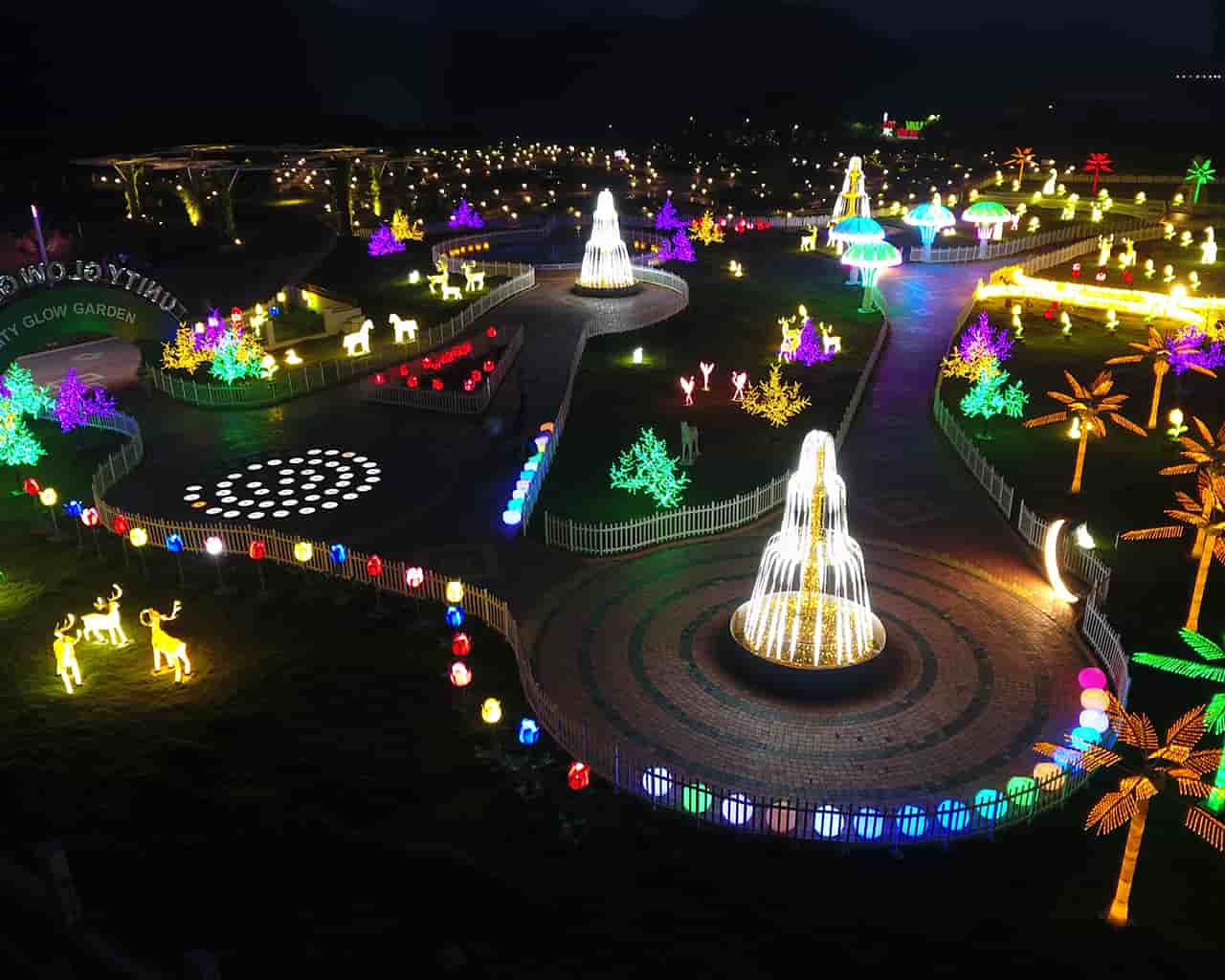 The unity glow garden bestowed with colorful and stunning visuals