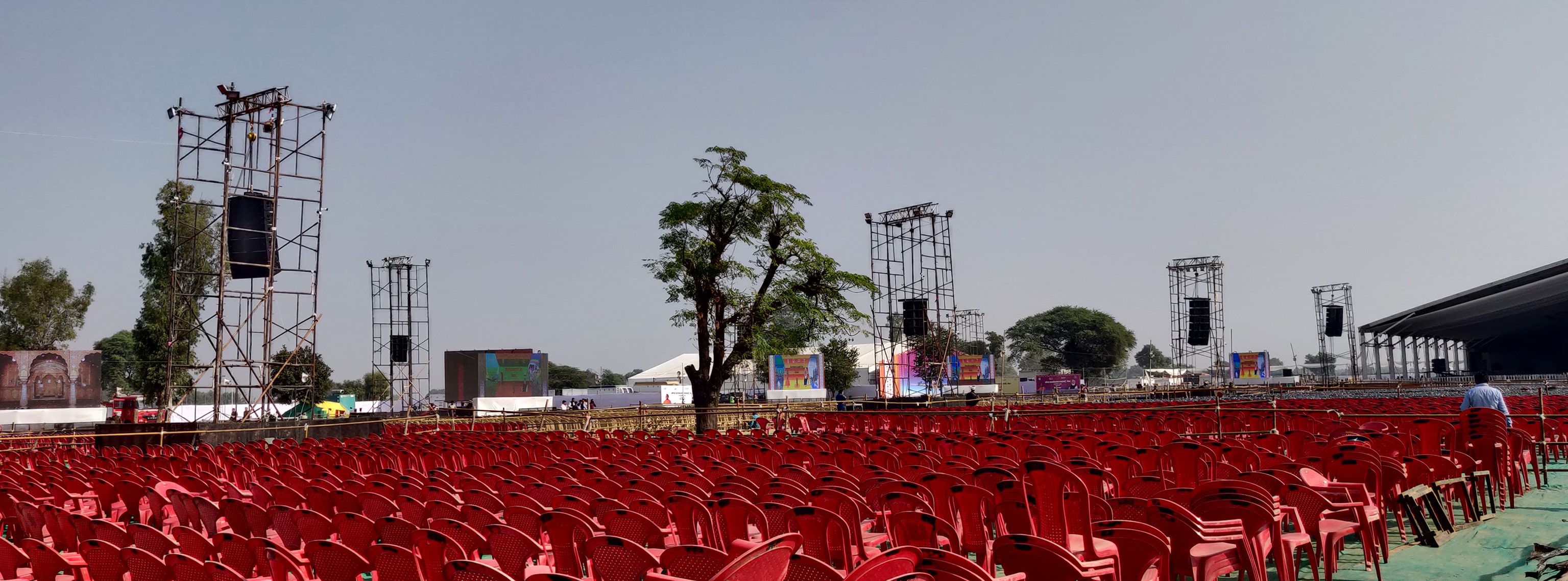 JBL VTX & Vertec Systems reinforces sound at the public gathering of the foundation stone ceremony at Jewar